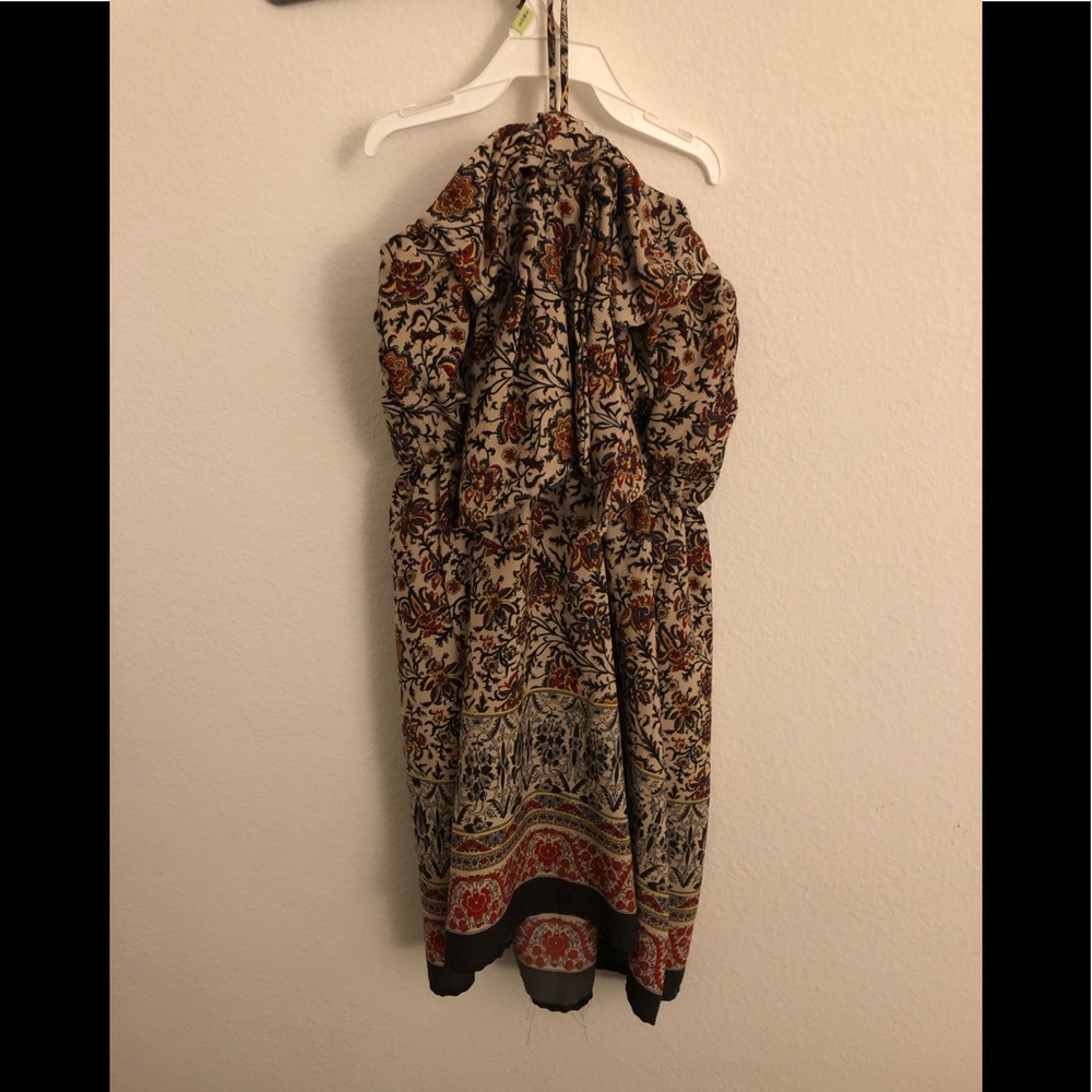Halter tie top mini dress
